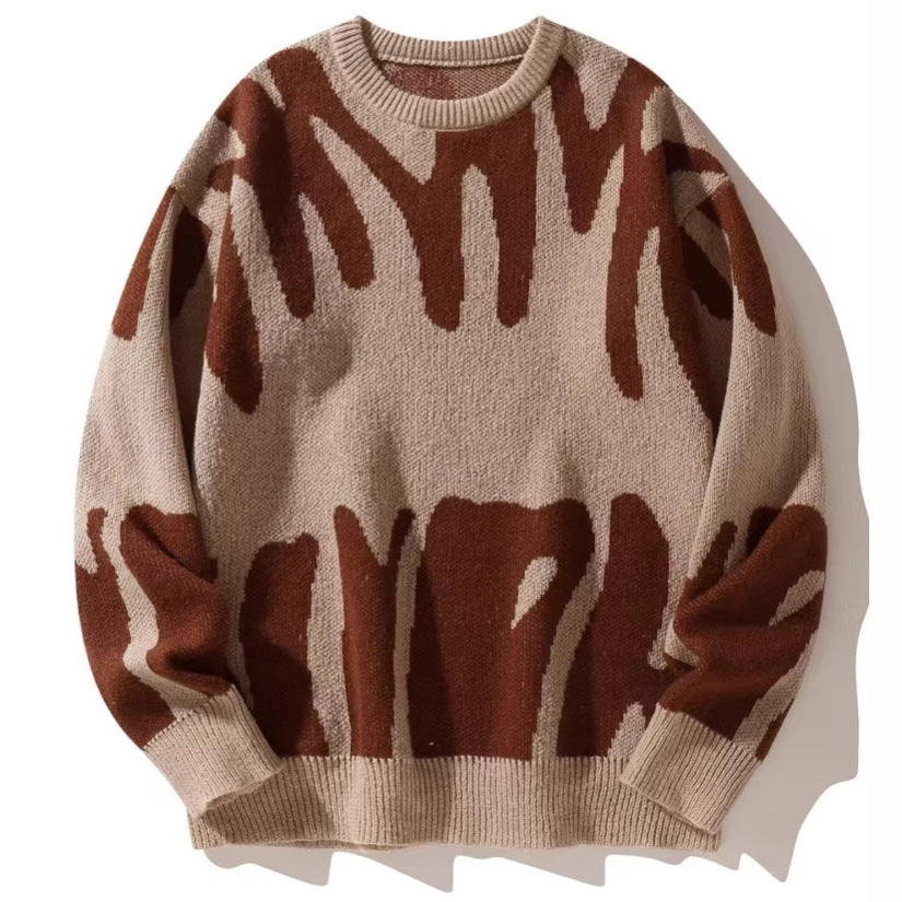 Damen Oversized Pullover mit aufregendem Muster EB