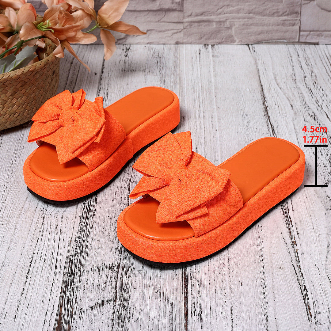 Damen modische Plateau-Sandalen mit decorative Schleifenverzierung EB