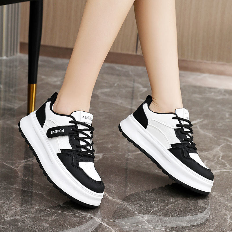Damen modische Sneakers mit dämpfendem Sohlendesign und hochgezogenem Profil EB