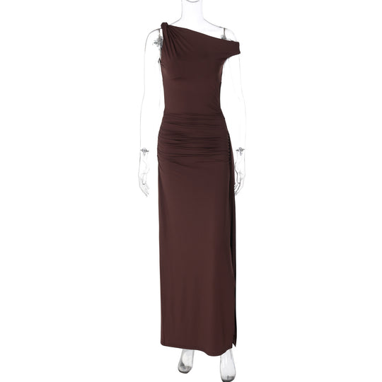 Damen Elegantes Wickelkleid mit gerafftem Einsatz EB