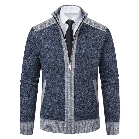 Herren Strickjacke mit hohem Kragen EB