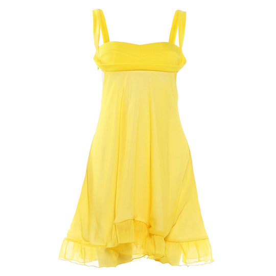 Damen Chiffonkleid mit fließendem Saum und herzförmigem Ausschnitt EB