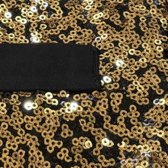 Herren Glitzernde Festtagsweste mit schimmerndem Paillettenmuster EB