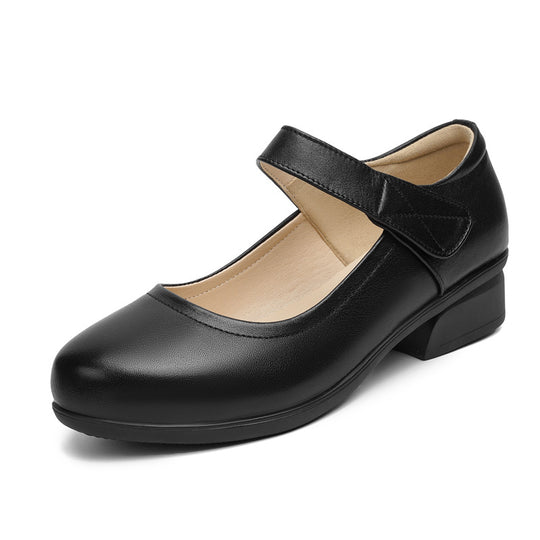 Damen Mary Jane Ballerinas mit verstellbarem Riemen und bequemem Fußbett EB