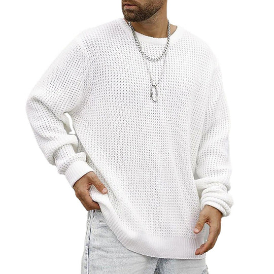 Herren Grobstrickpullover mit strukturiertem Muster und lässigem Schnitt EB