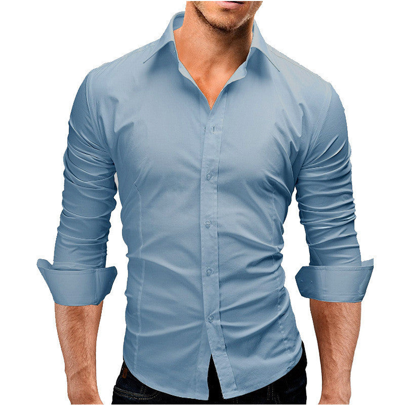 Herren nan tailliertes Businesshemd mit Cutaway-Kragen und Stretch-Baumwollmix EB