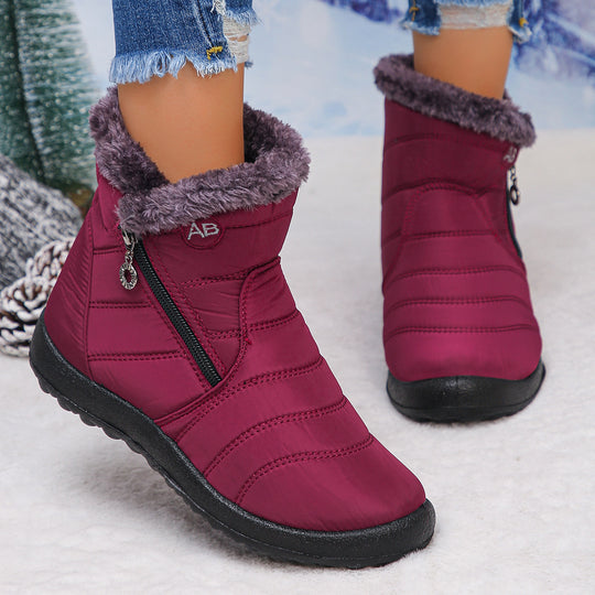 Damen Thermo-Winterstiefel mit kuscheligem Innenfutter und seitlichem Reißverschluss EB