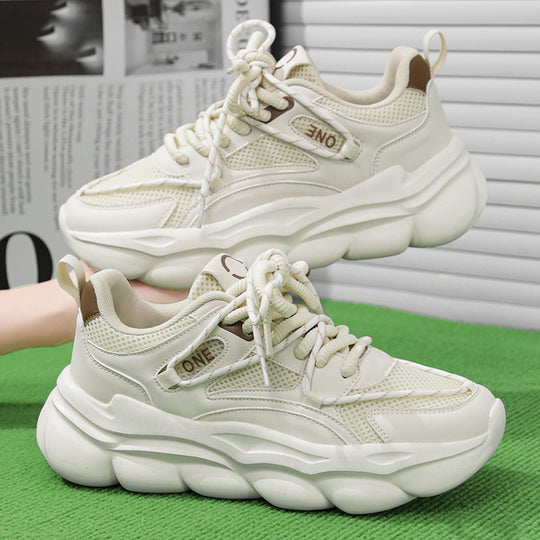 Damen Atmungsaktive Chunky Sneakers mit rutschfester Sohle EB