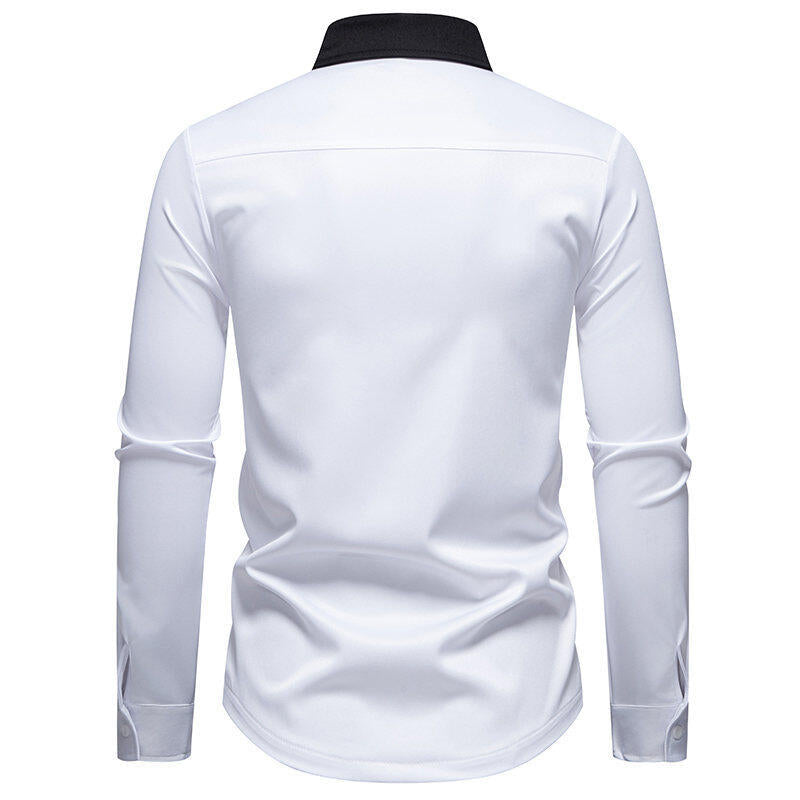 Herren Sportliches Langarmshirt mit modernem Reißverschluss und kontrastierenden Farben EB