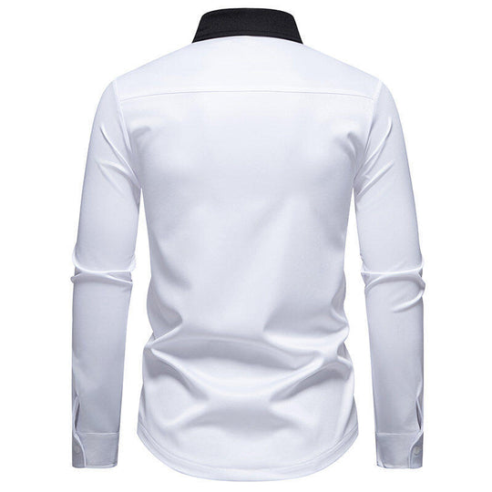 Herren Sportliches Langarmshirt mit modernem Reißverschluss und kontrastierenden Farben EB