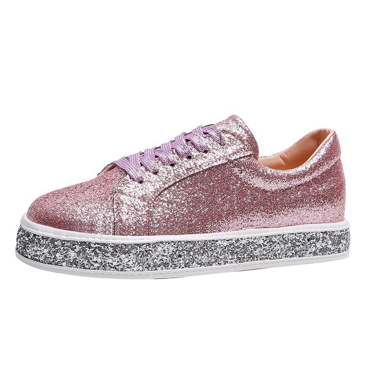 Damen Glitzernde Plateau-Sneaker EB