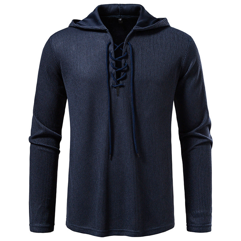 Herren Kapuzenpullover mit innovativer Schnürung und strukturiertem Design EB