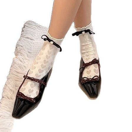 Damen Glänzende Pumps mit elegantem Schleifendetail und modernem Schnitt EB