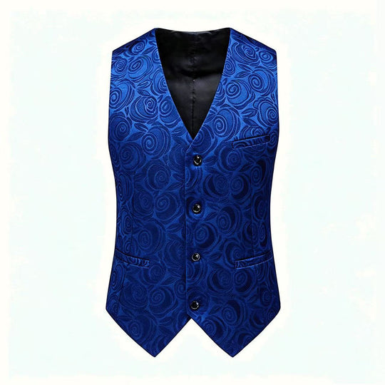 Herren nan Jacquardweste mit ornamentaler Struktur, spitz zulaufendem Saum und satinierter Rückseite EB