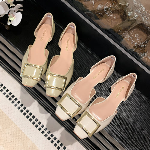 Damen elegante Flats mit modischem Schnallen-Design EB