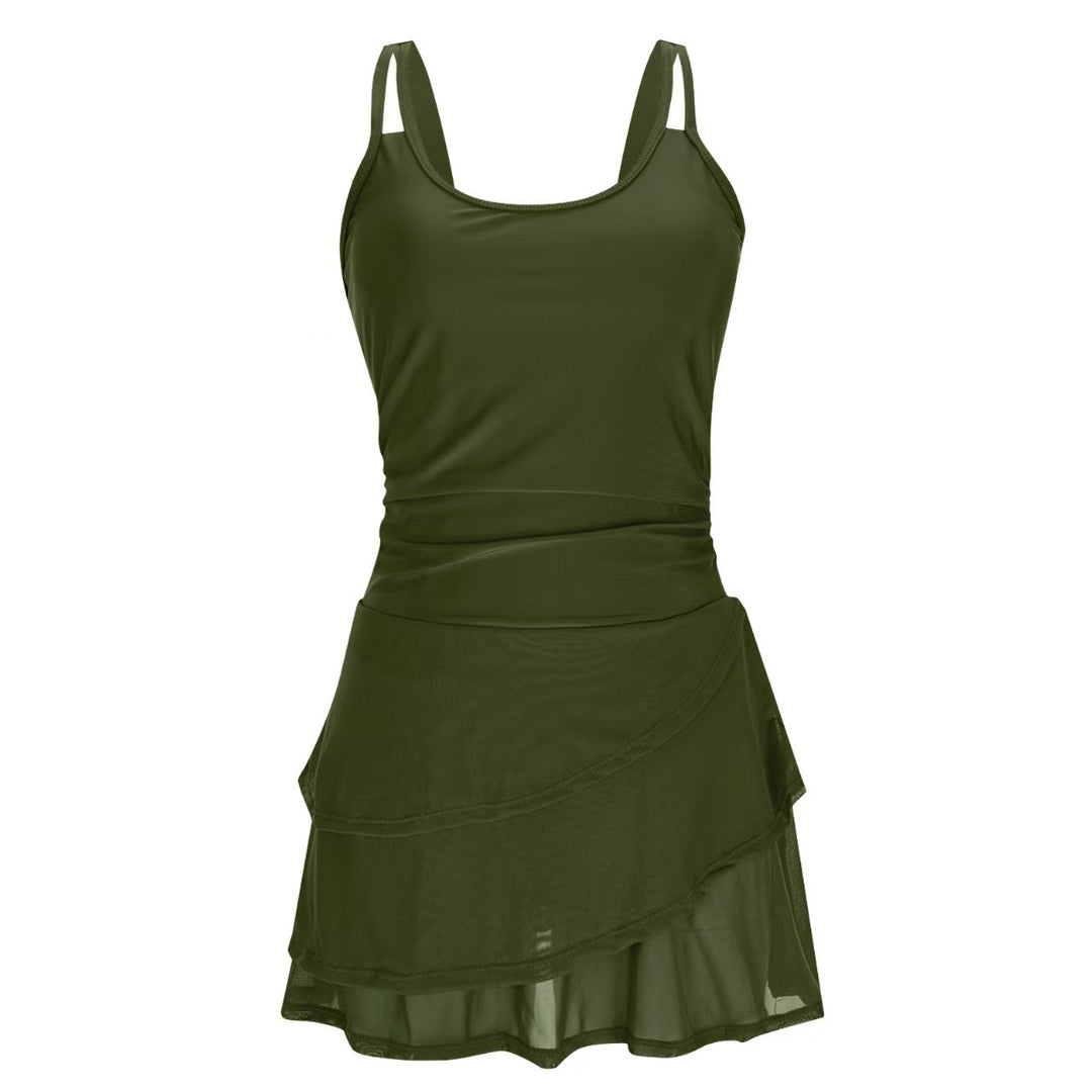 Damen Sportliches Schwimmdress mit elegantem Rock EB