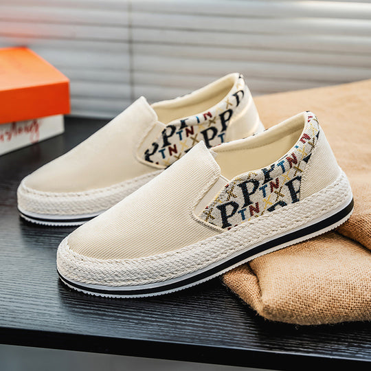 Damen Slip-On Schuhe mit stilvoller Textil-Oberfläche und elastischem Einschlupf EB
