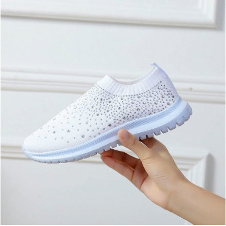 Damen Elegante und glitzernde Slip-On Sneakers EB
