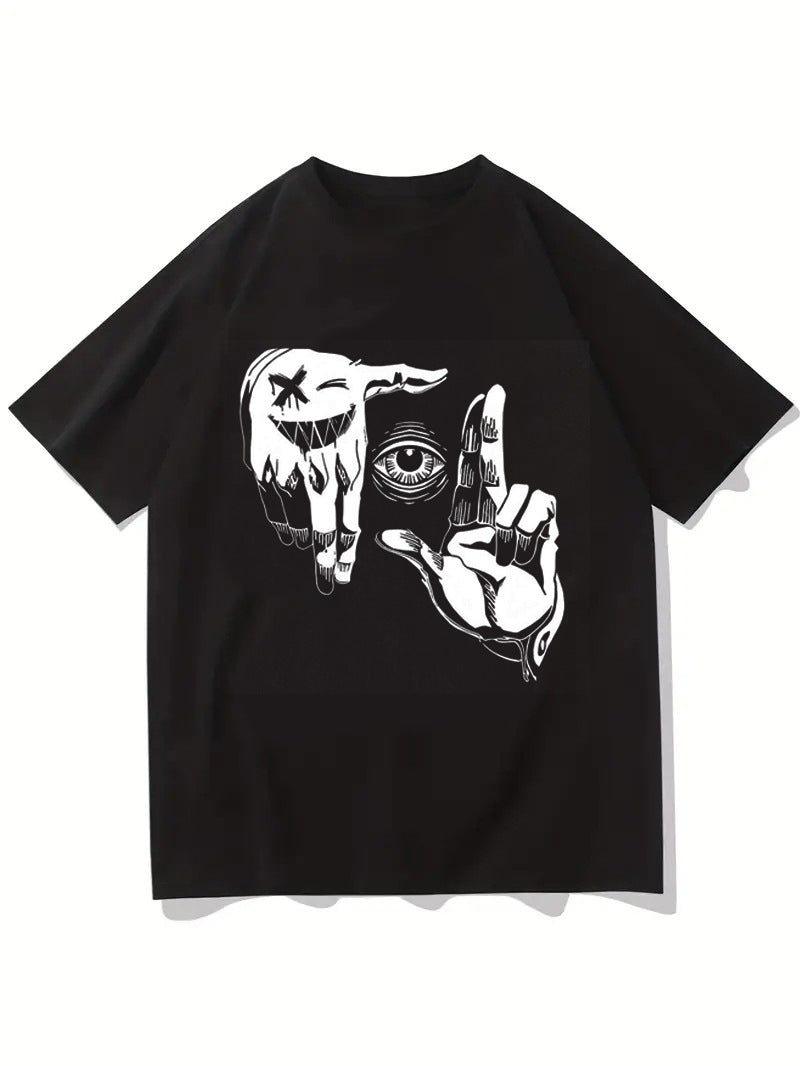Damen T-Shirt mit künstlerischem Floral-Motiv und lässigem Schnitt EB