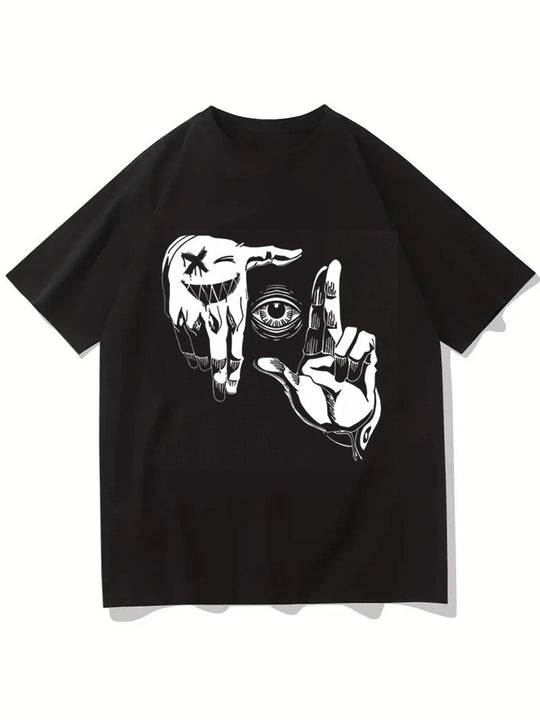 Damen T-Shirt mit künstlerischem Floral-Motiv und lässigem Schnitt EB