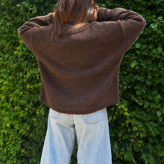 Damen kuscheliger Mohair-Cardigan mit Perlmuttknöpfen und oversized Passform Eichborn Berlin