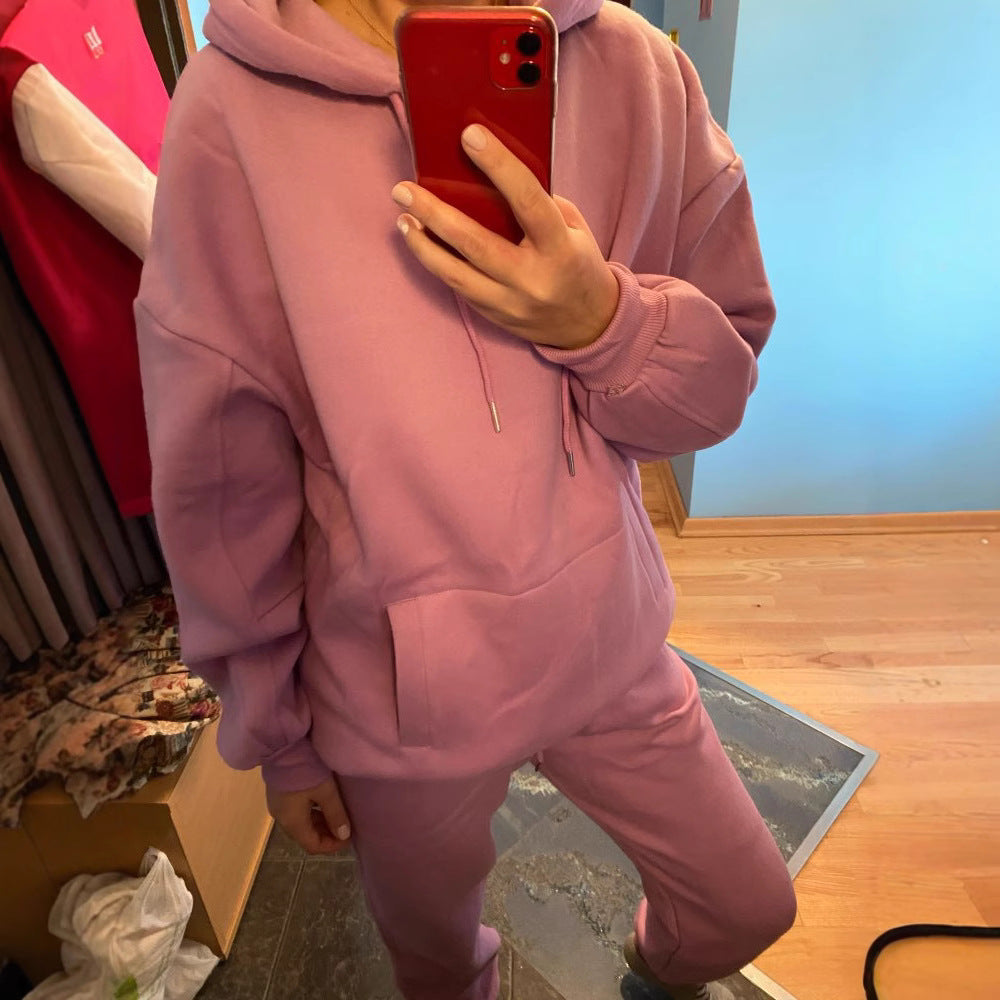 Damen lässiges Hoodie und Jogginghose Set EB