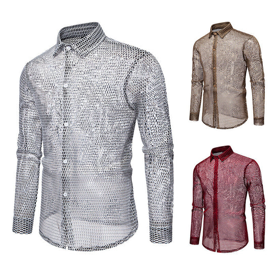 Herren Mesh-Hemd aus hochwertigem Material mit innovativem Design EB