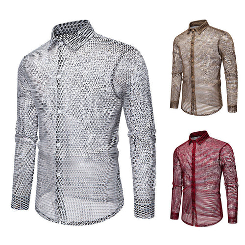 Herren Mesh-Hemd aus hochwertigem Material mit innovativem Design EB