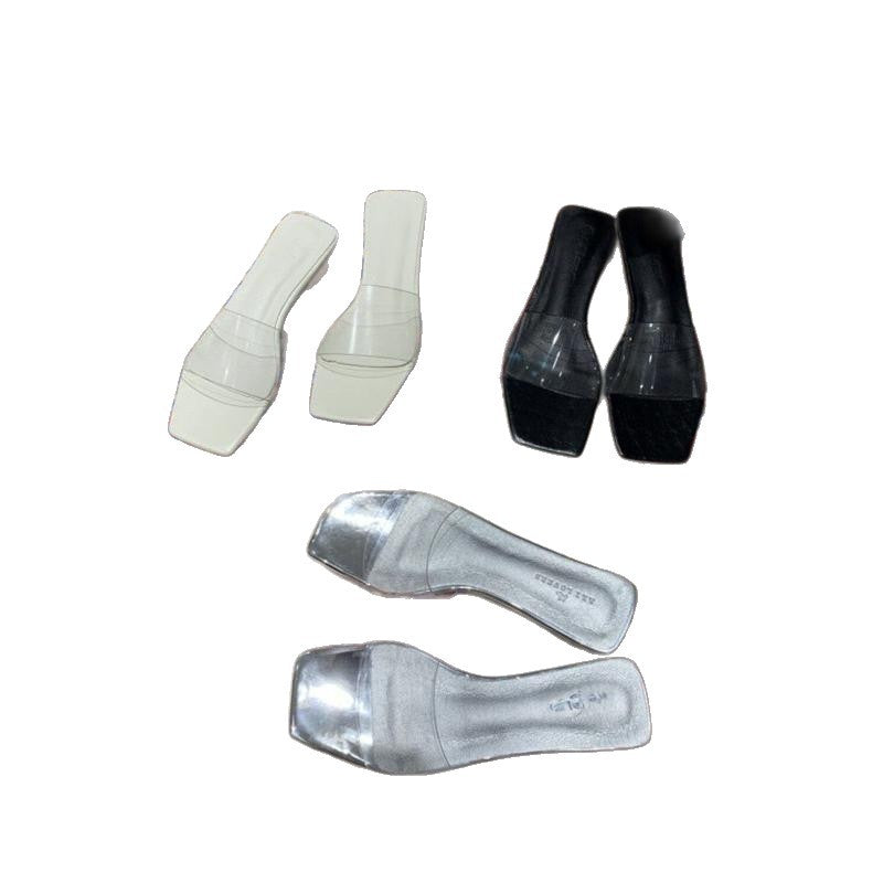Damen stilvolle transparente Slippers EB