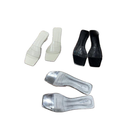 Damen stilvolle transparente Slippers EB