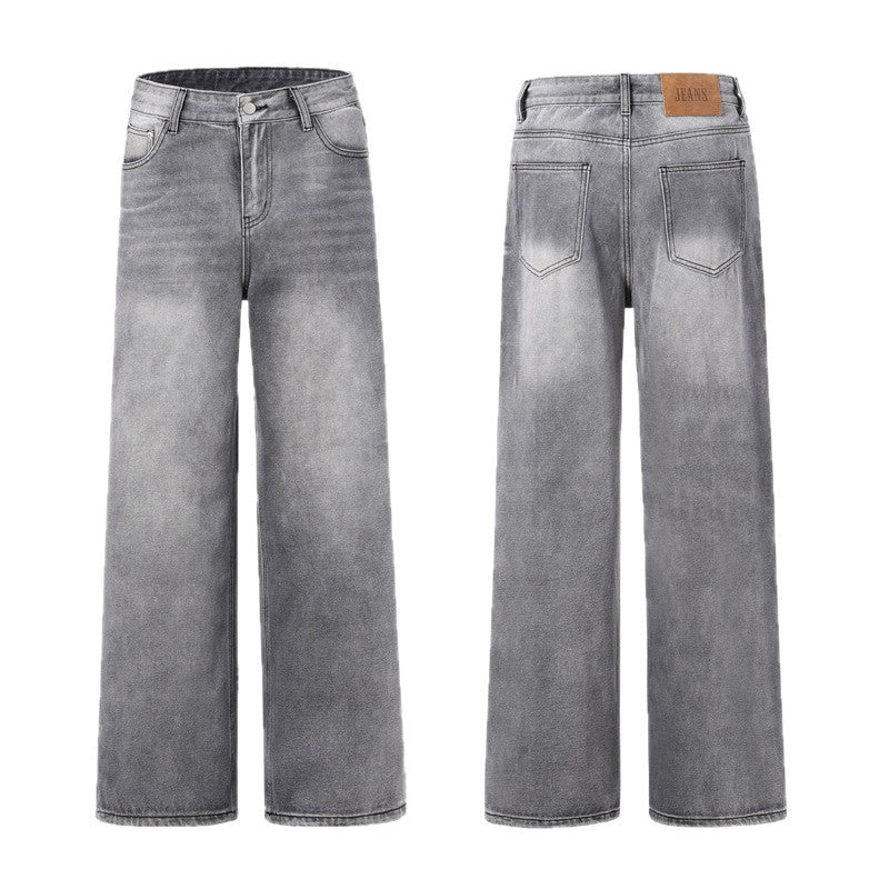Damen Weite Jeanshose im lässigen Vintage-Stil mit hohem Bund EB
