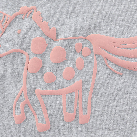 Mädchen Sweatshirt mit verspieltem Pferde-Design EB