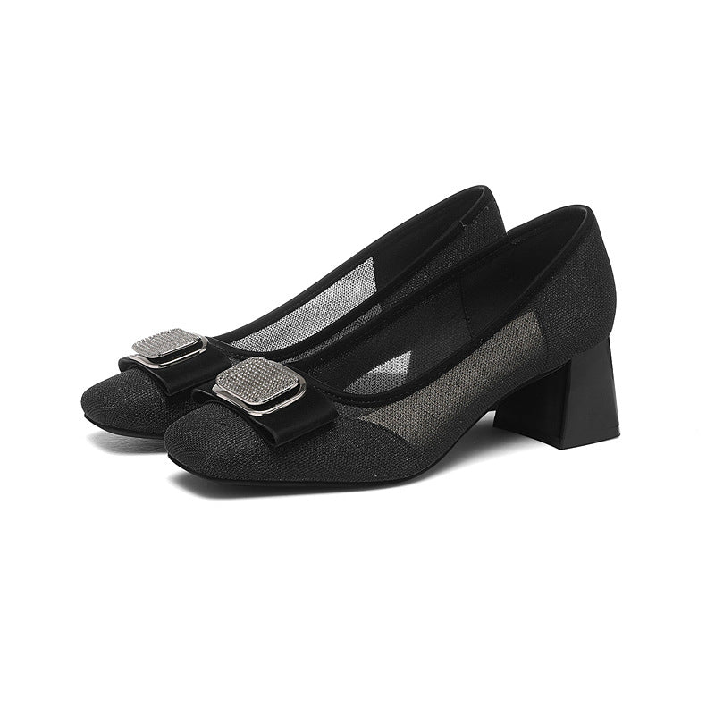 Damen elegante Ballerinas mit modischem Schmuckdetail EB