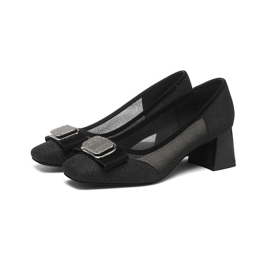 Damen elegante Ballerinas mit modischem Schmuckdetail EB