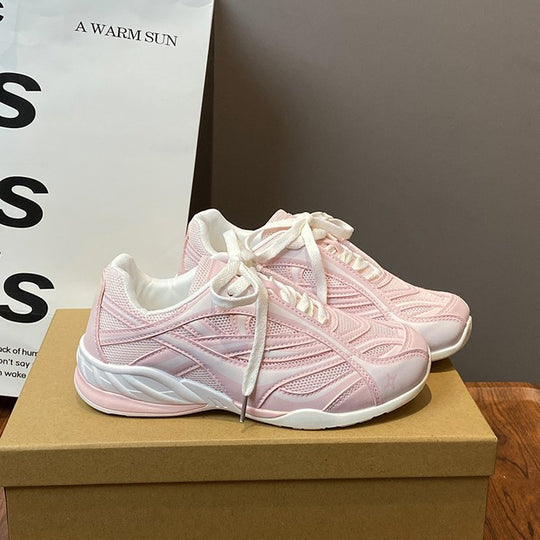 Damen sportliche Laufschuhe mit atmungsaktiver Mesh-Konstruktion und rutschfester Sohle EB