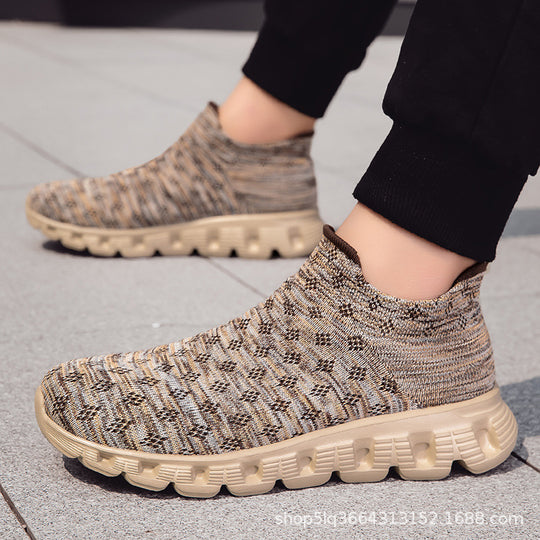 Damen Strick-Sneaker mit flexibler Sohle und atmungsaktivem Obermaterial EB