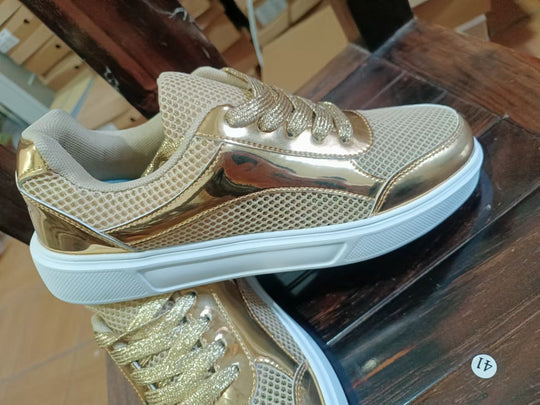 Damen Modische Sneakers mit reflektierendem Obermaterial EB