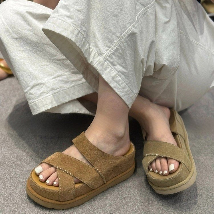 Damen Komfortable und stilvolle Sandalen mit geflochtenem Riemen EB