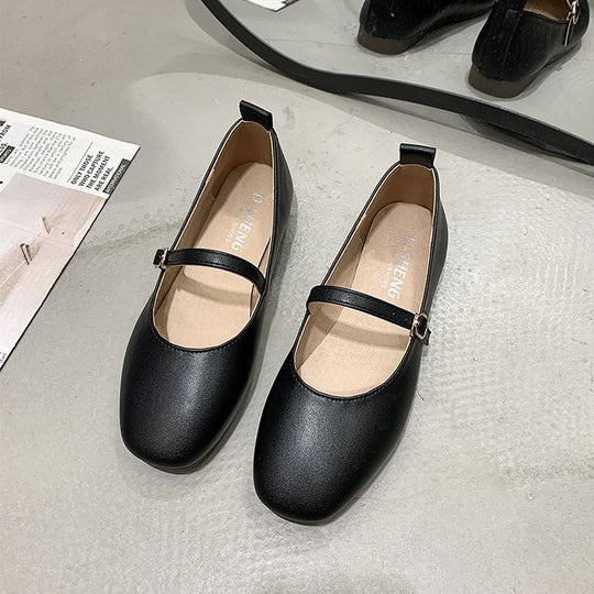 Damen Ballerinas mit elegantem Riemchen und bequemem Fußbett EB