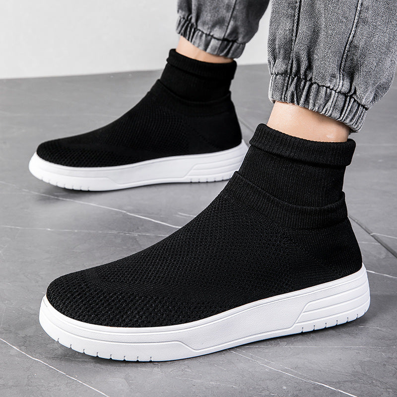 Damen Sportliche Stricksneaker mit elastischem Knöchelschutz und rutschfestem Profil EB