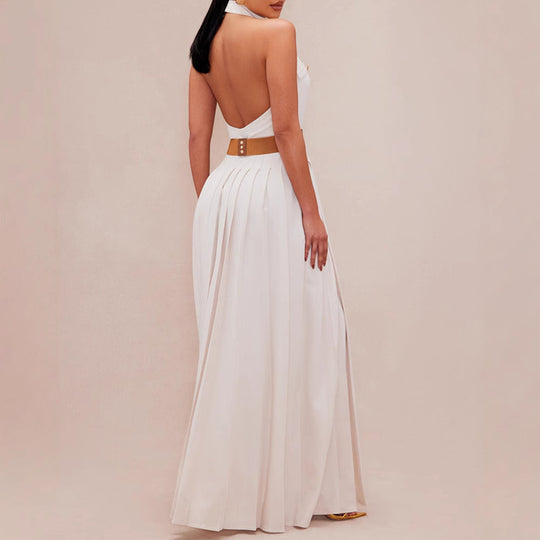 Damen Maxikleid mit schickem Schnitt und eleganter Knopfleiste EB