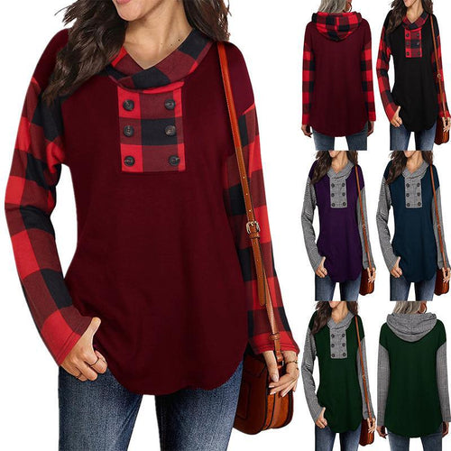 Damen Casual Pullover mit asymmetrischem Kragen und gestreiften Ärmeln EB