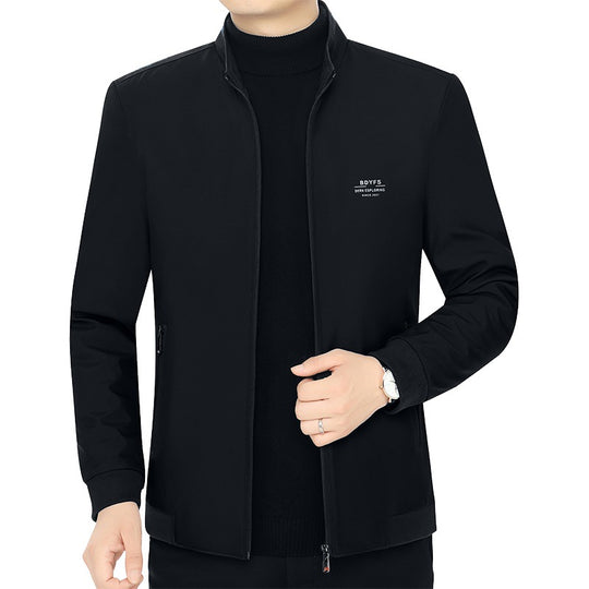 Herren Stehkragen-Übergangsjacke mit wärmendem Kunstfell-Innenfutter EB