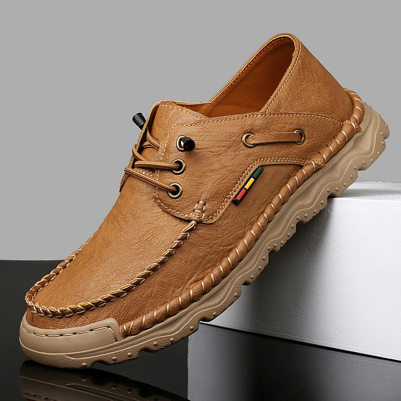 Herren Freizeit-Leder-Sneaker mit handgenähter Verarbeitung EB
