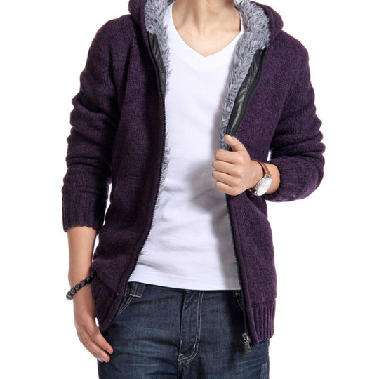 Herren kuschelige Strickjacke mit hochwertigem Innenfutter EB