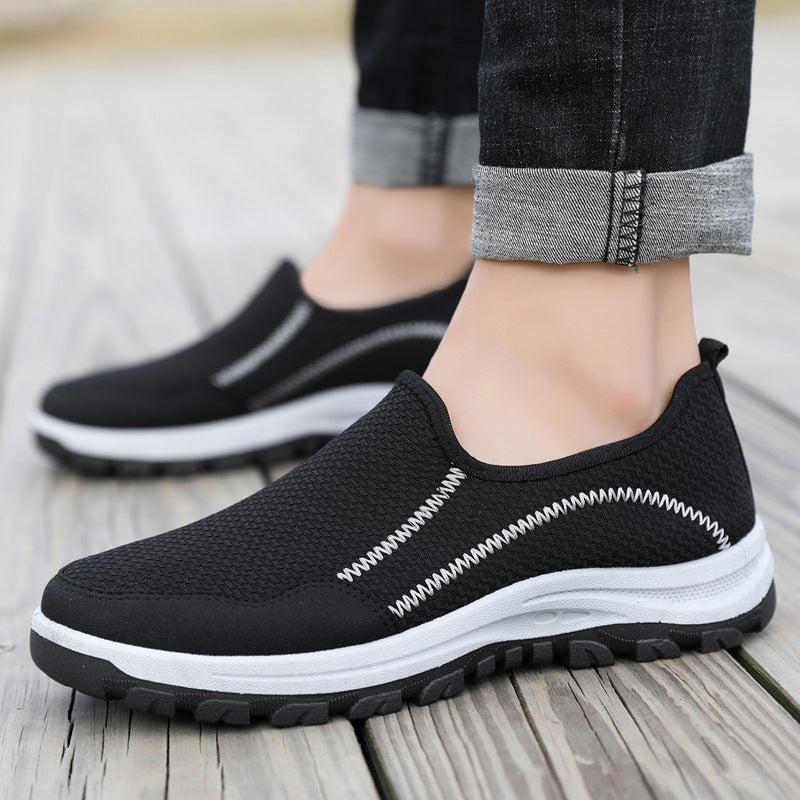 Damen Atmungsaktive Slip-On Laufschuhe mit flexibel ausgestattet Sohle EB