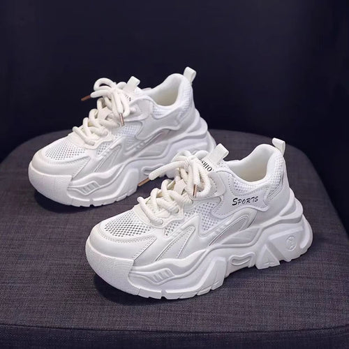 Damen Sportliche Chunky Sneakers mit atmungsaktiver Mesh-Oberfläche und innovativer Sohle EB
