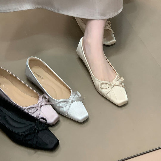 Damen Ballerinas mit dekorativem Schleifendetail und elegantem Design EB