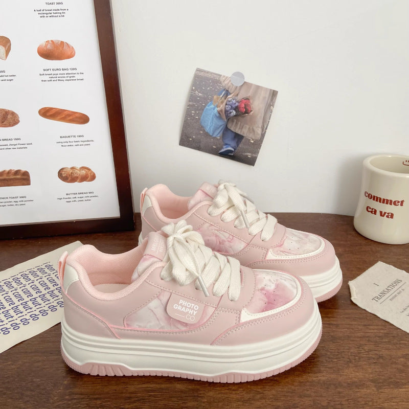 Damen Trendige Plateau-Sneaker mit komfortabler Dämpfung und modischer Silhouette EB
