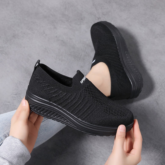 Damen Atmungsaktive Slip-On Sneakers mit dämpfender Sohle EB